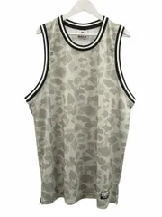 プロクラブ PRO CLUB CAMO CLASSIC BASKETBALL JERSEY バスケットボール ジャージ カモフラ 迷彩 XL オリーブ ノースリーブ タンクトップ メッシュ トップスのサムネイル
