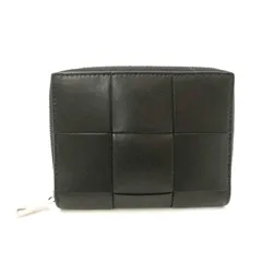 BOTTEGA VENETA マキシイントレチャートカセット二つ折り札入れ/ブラック Aランク 69