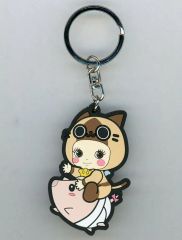 [중고] 키 홀더 아이루 × 큐피 고무 키 홀더 [몬스터 헌터 × 로즈 오닐 큐피]