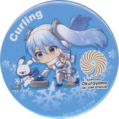 [중고] 배지 ·빈즈 유키미쿠(컬링/2016) [SNOW MIKU×오쿠라야마 점프 경기장 캔 배지]