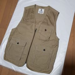 SASSAFRAS ササフラス チノ素材 ワークベスト ガーデニングベスト S