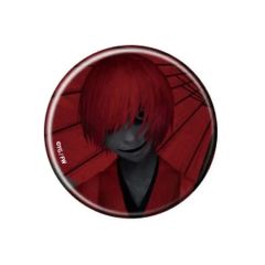 [Used] Badge Pins - Man with a Red Umbrella - "Text-based Pin Badge 01. New Year's ver. (Original Illustration)"