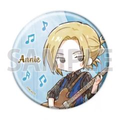 [중고] 배지 빈즈 아니 레온 하트 [TV 애니메이션 진격의 거인 홀로그램 캔 배지 (57mm) 02. 재즈 ver. B 세트 (그래프 아트 일러스트)]