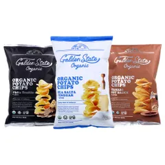 Golden State Organic オーガニックポテトチップス シーソルト＆ビネガー・ホワイトトリュフ・たまり醤油風味 3品パーティセットのサムネイル