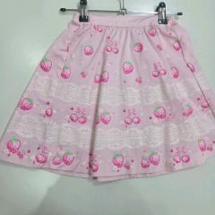 新品 メゾピアノ いちご さくらんぼ フリルチュニックワンピース80 