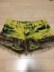 編み上げコルセットジョッパーズ風フェルト生地ハーフパンツ✨美品