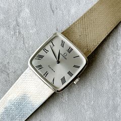 OMEGA Genève 手巻き スクエアケース ローマンインデックス シルバー