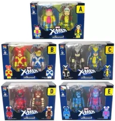 【中古】トレーディングフィギュア 全5種セット BE＠RBRICK -ベアブリック- 100% 2体セット 「Happyくじ BE＠RBRICK MARVEL『X-MEN』」 ペアボックス賞