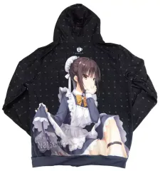【中古】衣類 四季ナツメ フルプリントパーカー winter ver. ブラック XLサイズ 「喫茶ステラと死神の蝶」 C97グッズのサムネイル