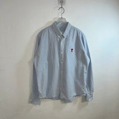 ami paris 半袖シャツ　ボックスフィットXXS 薄ブルー★美品★ ami paris 半袖シャツ ボックスフィットXXS 薄ブルー☆美品☆ - メルカリ