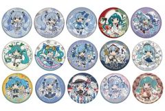 [중고] 식완 잡화 전 15종 세트 [CAN BADGE COLLECTION SNOW MIKU]