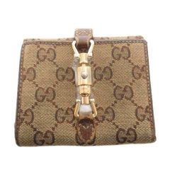 GUCCI グッチ 折り財布 ニュージャッキー シマ レザー ライトブラウン