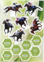 【中古】アクリルスタンド・アクリルパネル キセキ＆コントレイル＆サリオス＆キングカメハメハ＆ドゥラメンテ＆ディープインパクト(緑) アクリルスタンド Memorial Hero ver.4(通常版) JRA Welcomeチャンス! 70thサンクスデー特別版