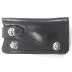 ★ずー様専用ページ★良品□CHROME HEARTS クロムハーツ レザー クロスボールボタン 二つ折り キーケース 鍵入れ 小物入れ ブラック シルバー メンズオススメのサムネイル