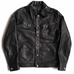 美品】 VANSON 【TJV オールレザー スタジャン】40 ブラック ネイビー
