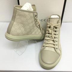 極美品】グッチ ハイカットスニーカー GG柄 メンズ キャンバス
