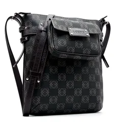 美品 ロエベ LOEWE ショルダーバッグ リピートアナグラム ポーチ付 ロゴ ブラウン ブラック 黒 PVC レザー 本革 斜め掛け クロスボディ 父の日 夏休み ボーナス ご褒美 旅行 帰省 サマーギフトのサムネイル