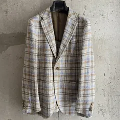 【アウトレット品／40%OFF】46サイズ SIPARIO by STILE LATINO（シパーリオ バイ スティレ ラティーノ） GUIVAN35 1FMG43 シルク×コットン  ベージュ ブラウン ブルー 新品のサムネイル
