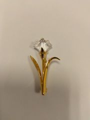 Swarovski スワロフスキー フラワーモチーフ ブローチ ゴールド 花