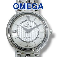 オメガ デビル プレステージ シルバー クォーツ QZ レディース 腕時計