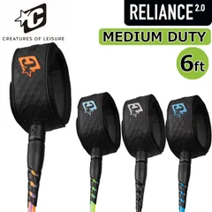 2026 リーシュコード クリエイチャー CREATURES 6ft 6フィート RELIANCE 2.0 MEDIUM DUTY 6 ミディアム デューティー 6mm サーフィン パワーコード ショートボード 日本正規品のサムネイル