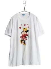【お得なクーポン配布中!】 80s USA製 ミニー イラスト プリント Tシャツ メンズ レディース L ヴィンテージ キャラクター ミッキー ディズニー オフィシャル ラグラン