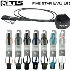 26 ツールス サーフィン リーシュコード TLS EVO FIVE STAR 6ft サーフボード 流れ防止 TOOLS 5starトゥールスのサムネイル