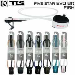 26 ツールス サーフィン リーシュコード TLS EVO FIVE STAR 6ft FISH サーフボード 流れ防止 TOOLS 5star フィッシュトゥールスのサムネイル