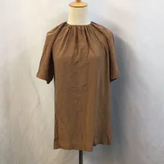 Max Mara　マックスマーラ　シルク　ブラウン　半袖　ブラウス　トップスのサムネイル
