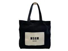 MSGM (エムエスジーエム) キャンバス ロゴ プリント トートバック  ブラック レディース/025のサムネイル