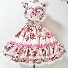 British Dreams ジャンパースカートXL ロング丈 華ロリ ロリータ