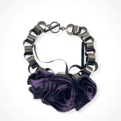 EMPORIO ARMANI / フラワーモチーフ メタルチェーンネックレス 参考定価：50,000程度のサムネイル