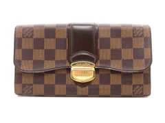 LOUIS VUITTON ルイ・ヴィトン バッグ ポルトフォイユ・システィナ ダミエ ｻｲﾌ･小物 N61747 長財布 ダミエアズールキャンバス/ダミエ ブラウン レディース【中古】【437】