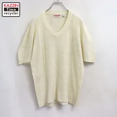 80s vintage McGregor リネンアクリル 半袖 ニットセーター メンズ Lサイズ相当のサムネイル