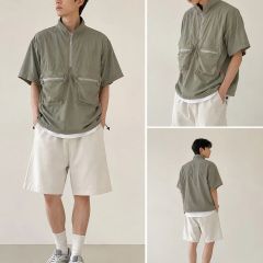 SOLAMONAT LARME シアーナイロンハーフジッププルオーバー - メルカリ