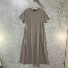 OMNES オムネス 接触冷感レーヨンナイロン ラインフレアワンピース グレージュ Mサイズ □〇のサムネイル