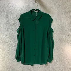 【新品 タグ付き】 FUN ファン オープンショルダー シャツ グリーン Freeサイズ □〇のサムネイル
