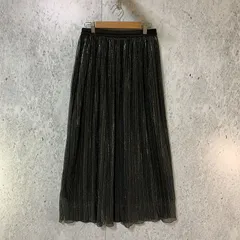 Droite lautreamont ドロワットロートレアモン シャイニー プリーツ スカート ブラック 2サイズ 〇□のサムネイル
