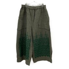 ワイドパンツ ann吉 38 カーキ センソユニコ - メルカリ