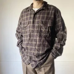 FILSON フィルソン 長袖 チェック シャツ XL 緑系×黒 ライトウェイト アラスカンガイドシャツ コットン D154-14-0010ZTのサムネイル