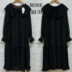 ローズバッド フリル カラー ワンピース 600-3140002 シフォンジョーゼット ティアード レディース FREE ISItems【USED】【古着】【中古】50133561
