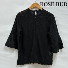 新品 ROSE BUD レース パフスリーブ 半袖 黒 ブラック コットン - メルカリ
