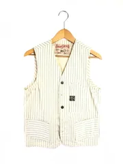 【中古品】 SUGAR CANE シュガー ケーン WHITE WABASH STRIPE WORK VEST LOT.022 ホワイト ワボッシュ ワーク ストライプ ベスト トップス 【145-260611-rt-12-tagh】のサムネイル