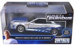 中古】ミニカー 1/32 BRIAN'S NISSAN SKYLINE GT-R BNR34(シルバー