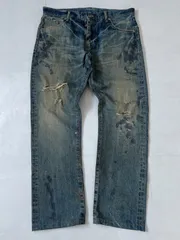 "Swagger"スワッガー　ダメージ　デニムパンツ　ブルー　ペインター　archive アーカイブ　00s ストリート　インポート ドメス　vintage ヴィンテージ　モード　y2k  裏原　裏原宿のサムネイル