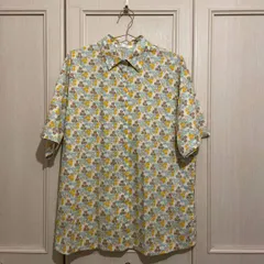 52 SHEENA DEL RAY 花柄 総柄 ブラウス シャツ トップス　レディース　blouse　shirt　Tops　ladies 半袖 大きめ ワイド ゆったり Mサイズ 38 9号のサムネイル