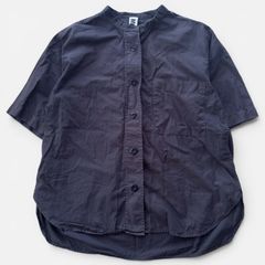 MHL. MARGARETHOWELL コットンリネン バンドカラー半袖ブラウス - メルカリ