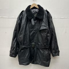 XL ラムレザー ファー ダブルブレスト カーコート ギャングコート