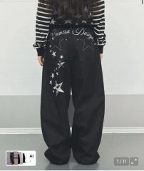 rurumu: 2021SS ダメージ刺繍デニムパンツ - メルカリ