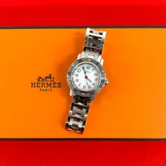 稼働品 極 美品 HERMES エルメス クリッパー ダイバー ステンレス クォーツ 腕時計 リストウォッチ シルバー 43102のサムネイル